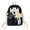 Black, variant on Rosy Posy Backpack, Large Capacity Rosyposy Backpack with Adorable Accessory, Women Aesthetic Fashion Travel Daypack & Back To School