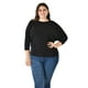 thumbnail image 5 of Blusa De Hilos Brillantes Roman Fashion Talla Extra 5108 Negro, 5 of 7