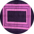 thumbnail image 1 of Ahgly Company Indoor Round Abstract Purple Modern Area Rugs, 7' Round, 1 of 4