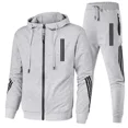 thumbnail image 4 of Chaqueta con capucha de triple inclinación, chándal deportivo con cremallera, ropa deportiva para correr, ropa de fitness para hombre 2024, conjuntos de dos piezas con capucha y pantalones para hombre, 4 of 5