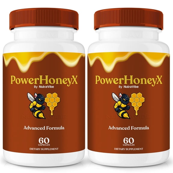 (2 Pack) PowerHoneyX – Original Power Honey X Capsules with a Natural Daily Blend for Energy & Wellness | Clean, Gentle, Easy-to-Swallow Pills (120 Capsules)