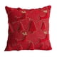 thumbnail image 2 of Funda de almohada bordada con copos de nieve y árbol de Navidad | Funda de cojín de poliéster suave para sofá, silla, sala de estar | Diseño navideño rojo y verde de 45 x 45 cm, 2 of 5