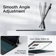 thumbnail image 4 of Magic Keyboard Case for Samsung Galaxy Tab S10 Plus/S9 Plus/S9 FE Plus/S8 Plus/S7 Plus/S7 FE 12.4 inch with Floating Magnetic Stand, Backlit, Smart Touchpad, Pen Holder, LED Display, 4 of 7