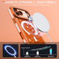 thumbnail image 4 of DOMAVER Magnetic Glitter Case for iPhone 18 Pro Max Case / iPhone 17 Pro Max Case 6.9", MagSafe Compatible, Crystals and Camera Protector, Sparkly Protective Cover, Orange, 4 of 8
