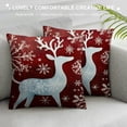 thumbnail image 3 of Heduofu Christmas Pillow Covers Decorative Farmhouse Throw Pillow Covers Holiday Rustic Pillow Cases for Sofa Couch Home Decor Christmas Decorations Xmas Cushion Covers White, 3 of 5