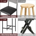 thumbnail image 4 of Set of 4 37-pulgada bar stools con metal legs, pu asientos, backrests, y footrests - rustic gris kitchen height forrado stools para dining room, kitchen, y party, 4 of 7