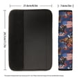thumbnail image 6 of Chririnla Car Seat Belt Pads Soft Seat Belt Shoulder Pad Polyester Fabric Comfortable, Suitable for Auto Cars, American Flag Horse Racing Theme, 6 of 8