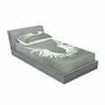 thumbnail image 3 of Grunge Bedding Set with Sheet & Covers, Old-Fashion Coat of Arms Wings in Front of Cracked Dirty Wall Royal Insignia Design, Printed Bedroom Decor 2 Shams, 4 Sizes, Grey White, by Ambesonne, 3 of 3