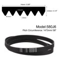 thumbnail image 2 of 2 Pack 580J6 PJ V-Ribbed Belt 6 Ribs 58" Length x 0.55" Width x 0.14" Height, EPDM Rubber Micro V Belt, 2 of 5