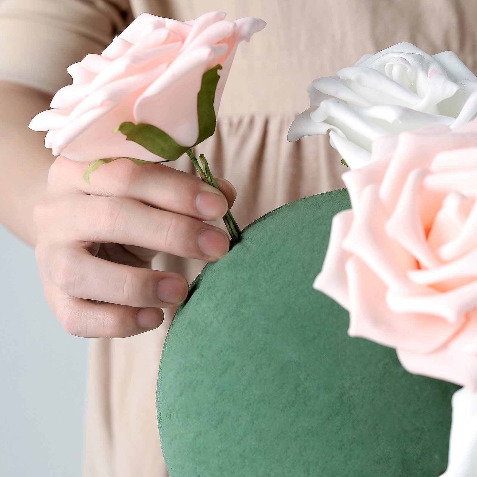 Efavormart 8" Green Floral Foam Sphere, DIY Foam Balls For Flower