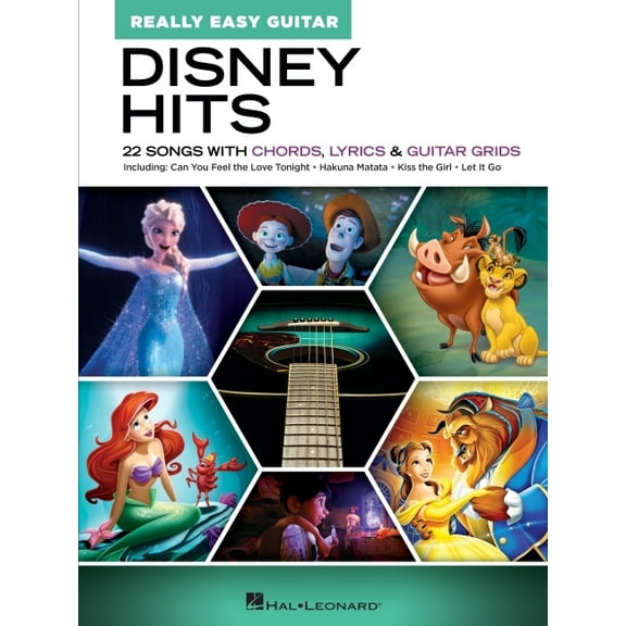 Disney Hits - Really Easy Guitar: 22 Songs with Chords, Lyrics, and Guitar Grids, (Paperback)