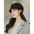 thumbnail image 3 of Vintage Berets for Women French Beret Hats for Women with Brim Newsboy Hat Beanies Painter Cap Tea Party Fall Winter, 3 of 7