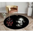 thumbnail image 1 of DEYOU Michael Jordan Pattern Round Area Rugs Diameter 3 x 3ft Floor Carpet Mat for Living Dinning Room Bedroom Kitchen Hallway Office Decor, 1 of 5