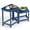 Blue, variant on FOOWIN HDPE Outdoor Side Table, 2 Tier All Weather Patio End Table with Storage Shelf for Indoor & Outdoor Use, Blue