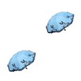 thumbnail image 2 of Justharion Portable Dual Umbrella Small Size Easy To Carry Suitable For Any Occasion Polyester Lace Side Umbrella Sun Umbrella blue 2Set, 2 of 6