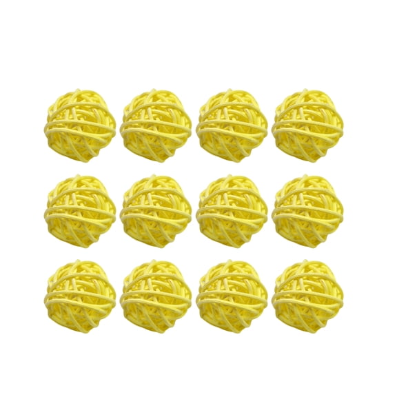 Masteelf  15 Pcs Decorative Bowl Wicker Rattan Ball Beautiful Decoration