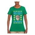 thumbnail image 2 of Wild Bobby, Have a Pretty Pretty Pretty Good Hanukkah Curb Larry, Hanukkah, Women Graphic Tee, Kelly, XX-Large, 2 of 4