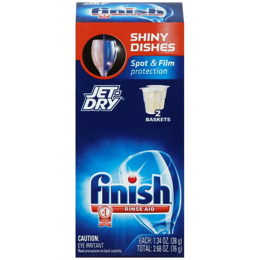 Finish Jet Dry Rinse Aid, Dishwasher Rinse Agent, 2 Count