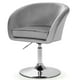 thumbnail image 5 of Costway Silla de Tocador de Terciopelo Moderna, Taburete de Maquillaje Ajustable Giratorio 360 Grados, Silla de Ocio con Respaldo & Base de Metal para Salón, Dormitorio y Oficina, Rosa/ Verde/ Gris, 5 of 6