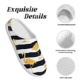 thumbnail image 5 of Goofa Gold Flamingo Print Womens Mens Cotton Lightweight House Slippers , Washable Home Slippers,Indoor Comfy Bedroom Cozy Slippers-46/47, 5 of 7