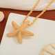 thumbnail image 3 of Collar ENSKEFEN Estrella de Mar Dorada Colgante de 3.7 cm Cadena Ajustable, 3 of 7