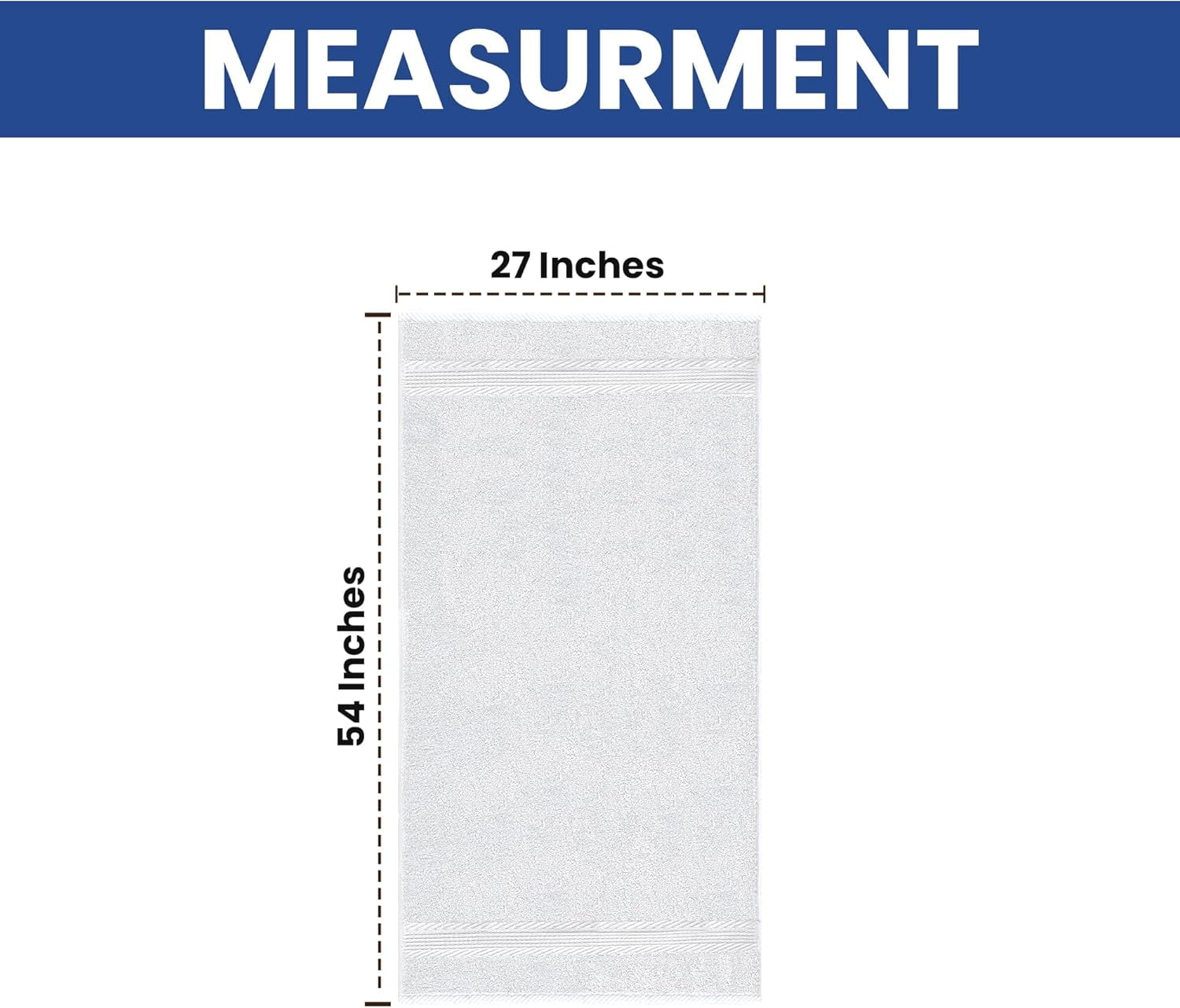 Linteum Textile 4 Pack Premium Bath Towels 27x54 Inches 100% Ring Spun Cotton (White)