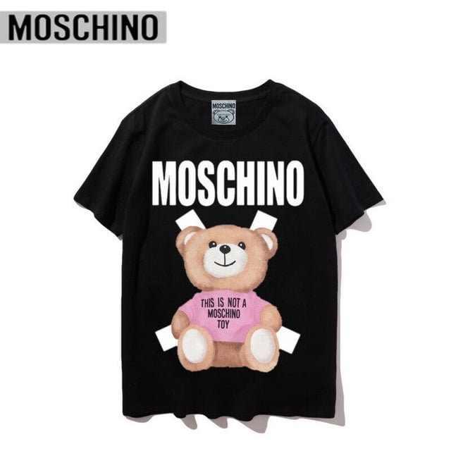 Moschino Oso De Manga Corta De Los Hombres Y Las Mujeres De La Marca De Moda De Cuello Redondo Impresión Pareja Camisetapangjing