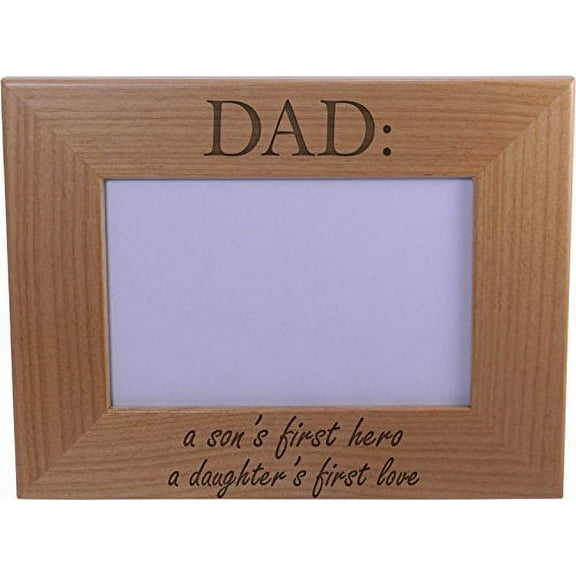 CustomGiftsNow 4" x 6" Engraved Wood Picture Frame