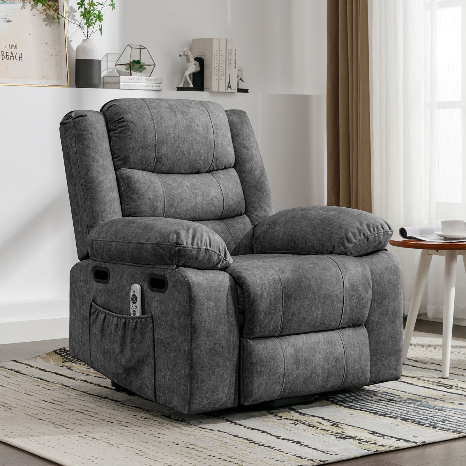 BALUS Recliner Chair for Adults, Electric Glider Recliner with Heat