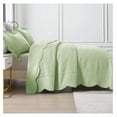 thumbnail image 5 of 3-Piece 100% Cotton Oversized Bedspread Lightweight Quilt Coverlet Embroidery Farmhouse Bedding Set TF (TX Pale Green, King (118"x106")), 5 of 8