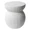 White, variant on LeisureMod Mander Fiberstone Side Table – Ribbed Hourglass End Accent Table for Indoor or Outdoor Use
