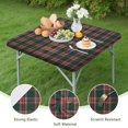 thumbnail image 4 of Green and Red Christmas Plaid Pattern Square Fitted Tablecloth with Elastic Edge,Square Table Cover,Washable Elastic Table Cover for Home Kitchen Party Decor 34"x34", 4 of 6