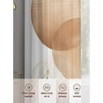 thumbnail image 3 of Yellow Grey Geometric Sheer Curtains for Living Room Bedroom Modern Abstract Art Sheer Curtains 72 Inch Long 2 Panels Set Light Filtering Curtain Window Treatments Drapes for Dining Room, 3 of 6