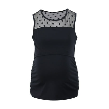 

Wocleiliy Maternity Multifunctional Sleeveless Breastfeeding Top T-shirt Maternity Top please buy one or two sizes larger than normal