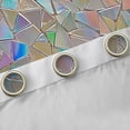 thumbnail image 4 of Erosebridal Teens Colored Ice Glitter Print Black Out Curtains,Colorful Rainbow Glass Mosaic Print Curtains Pack of 2 (42x63 Each) For Boys Girls, 4 of 6