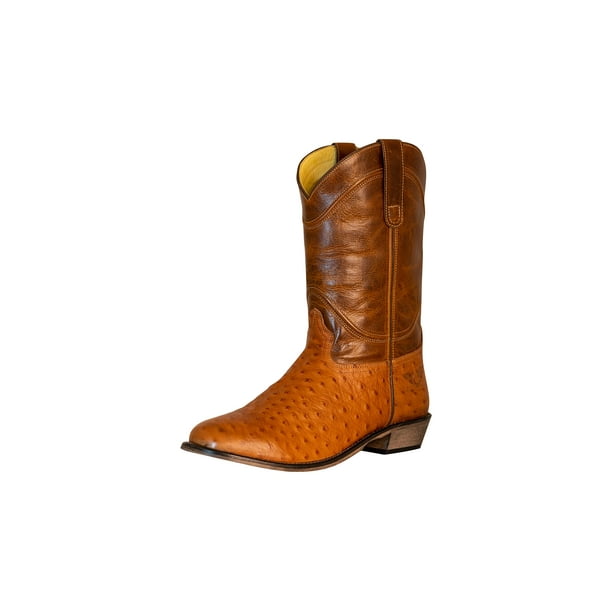 Botas TuffRider Norris con punta redonda para hombre, talla 15, piel color canela