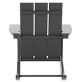 thumbnail image 6 of Costaelm Palms Outdoor HDPE Plastic Adirondack Rocking Chair (Set of 2), Gray, 6 of 7