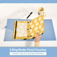 thumbnail image 5 of Dailycode 2 Pack Pencil Pouch for 3 Ring Binder Smooth Zipper Folders with Pockets Clear Window Pencil Case, Lovely Capybara and Orange, 5 of 6