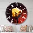 thumbnail image 2 of Designart 'Beautiful Yellow Colored Rose ' Modern wall clock, 2 of 6