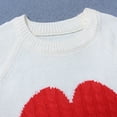 thumbnail image 5 of Sweaters for Women Valentine's Day Gift Long Sleeve Crewneck Cute Heart Print Knitted Pullover Sweaters Shermie, 5 of 6