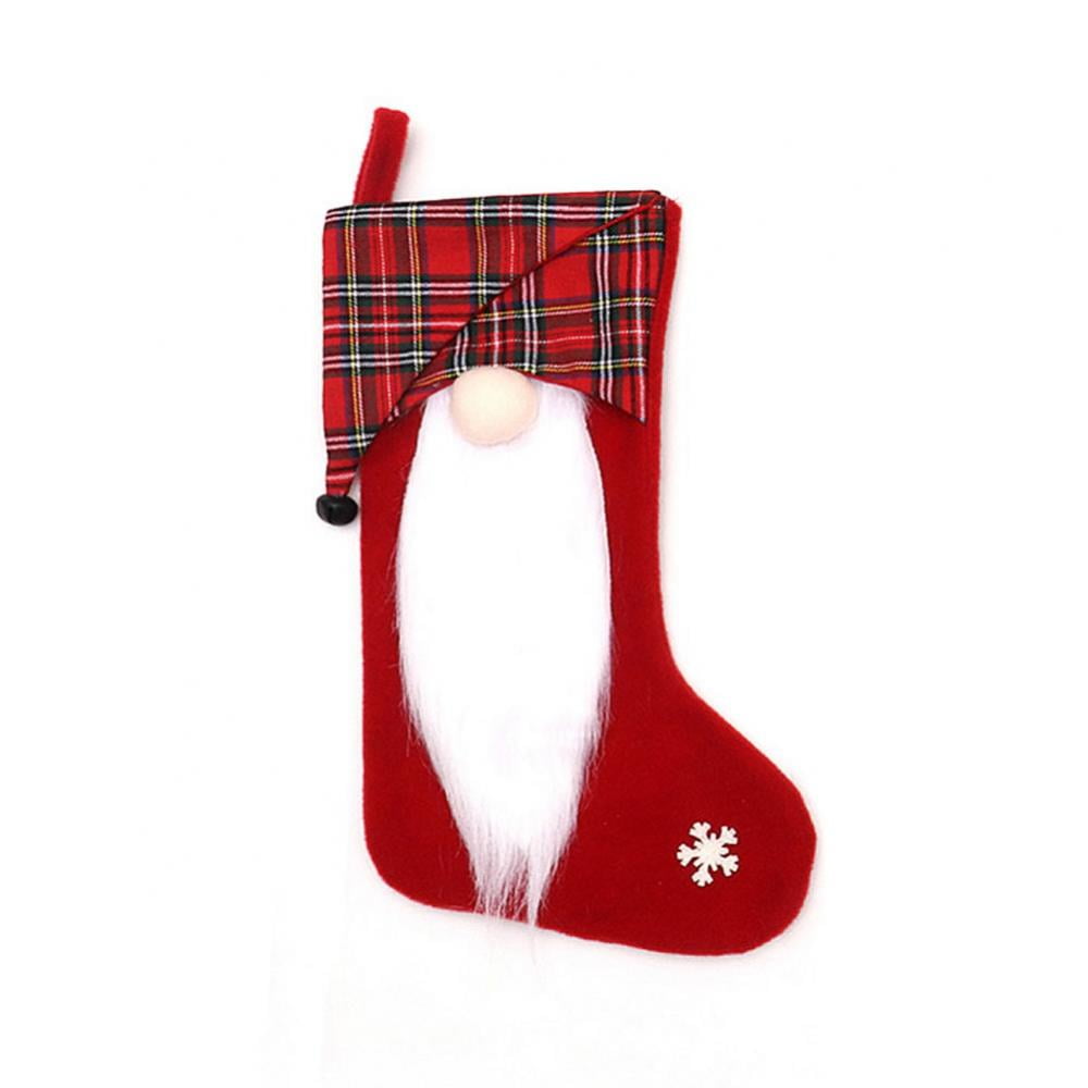 Baywell 18 inch Christmas Stockings, 3D Gnomes Santa Christmas Stockings for Family Holiday Xmas