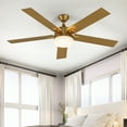 thumbnail image 6 of Uforic 52" Modern 5-Blade Ceiling Fan with LED Light, 6-Speed DC Motor, Reversible & Dual Downrods (White/Gold), DOE, 6 of 7