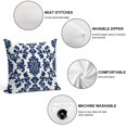 thumbnail image 3 of Blue And White Pioneer Flower Pillow Covers,Blue And White Pioneer Flower Throw Pillow Covers 24"×24" ,Living Room Sofa Couch Pillow Covers,Decorative Pillow Covers, 3 of 7