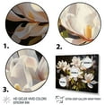 thumbnail image 3 of Designart "Magnolia Bloom in White and Yellow" Floral Floater Framed Canvas Print, 3 of 7
