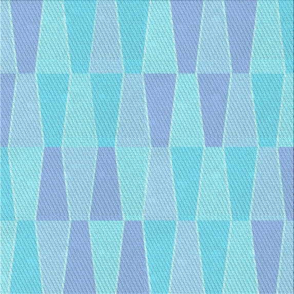 Ahgly Company Machine Washable Indoor Square Transitional Midday Blue Area Rugs, 6' Square