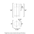 thumbnail image 3 of Maxim 55894 Focus 18" Led Wall Sconce - Black, 3 of 4