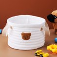 thumbnail image 2 of Contenedor de almacenamiento, cesta de oso, cesta de tela para almacenamiento, cesta para pañales, juguetes de peluche, organizador de almacenamiento, cesta para estante, 2 of 5