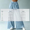 thumbnail image 3 of Kttectoa Womens Pants Drawstring Wide Leg Palazzo Pants Floral Lace Hem Boho Loose Casual Pants Vacation Solid, 3 of 5