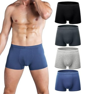 4 piece L size Men's underwear Mens boxer briefs Mens Trunks Underwear,Men's Breathable Modal Microfiber Trunks boxer briefs for men pack Underwear Covered Band Multipack
