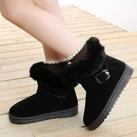 

GUOBIOZIY Girls Ankle Boots with Side Zipper Low Heels Toddler/Little Kid/Big Kid (Black 5.5-6 Y)